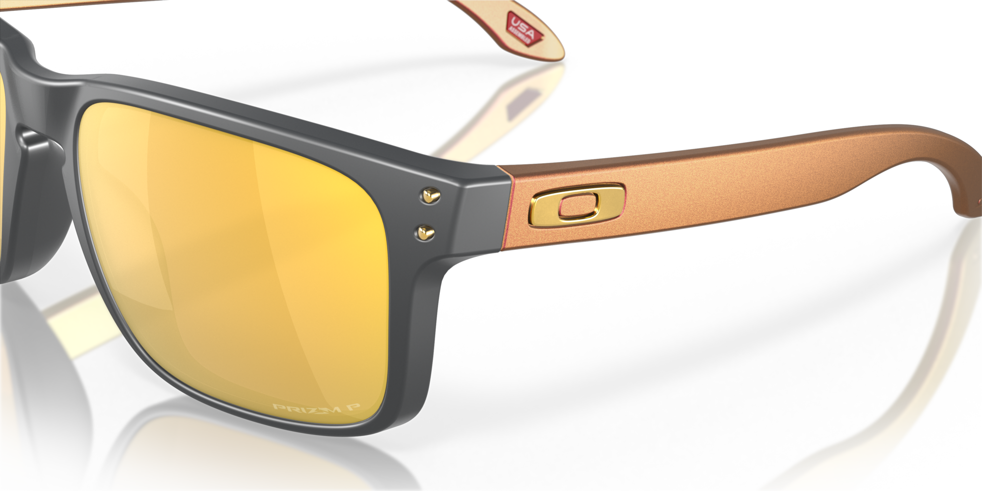 Oakley Sunglass Holbrook™prizm 24k polarized Lenses with matte carbon Frame