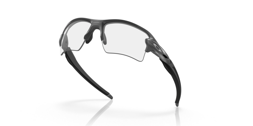 Oakley Flak 2.0 XL Clear To Black Iridium Photochromic Lenses Steel Frame