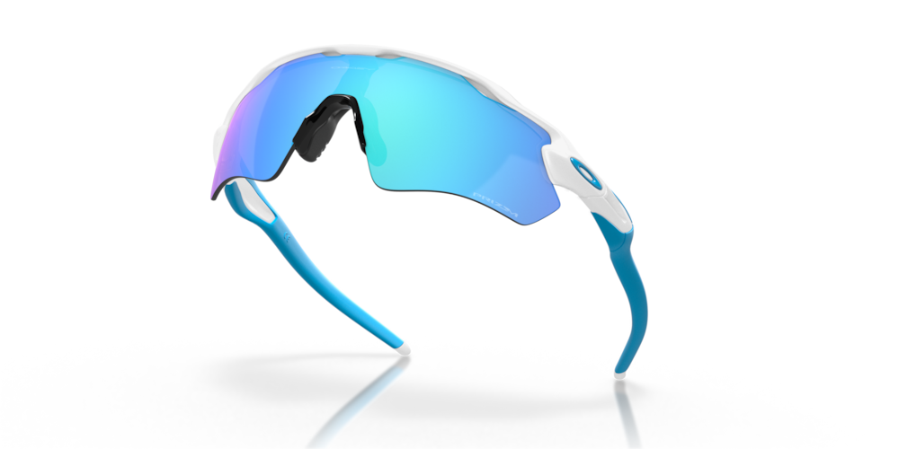 Oakley sunglass Radar® EV Path® prizm sapphire Lenses with polished white Frame