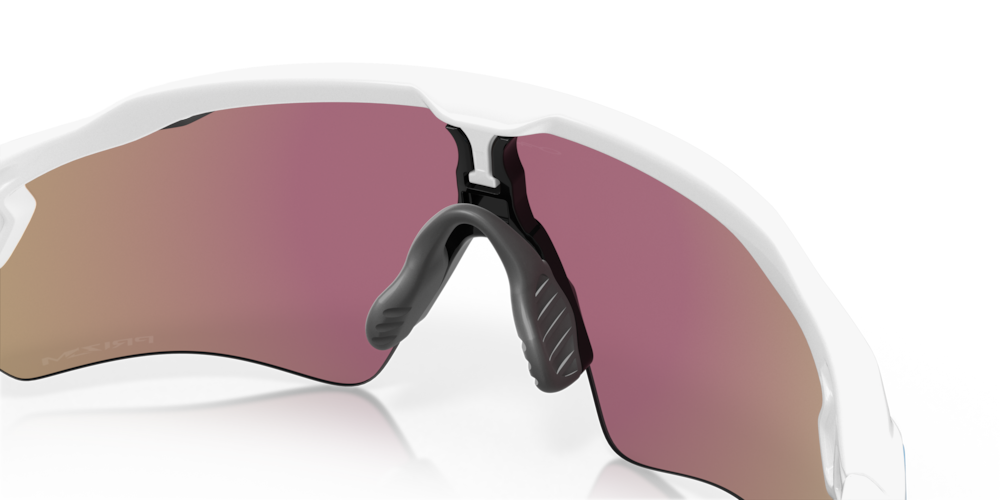Oakley sunglass Radar® EV Path® prizm sapphire Lenses with polished white Frame