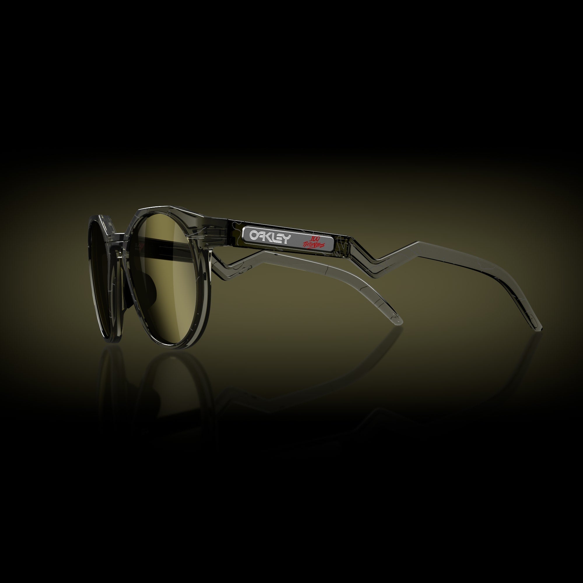 Oakley Sunglass HSTN 100 Thieves Collection prizm gaming™ 2.0 Lenses,  100t grey smoke Frame