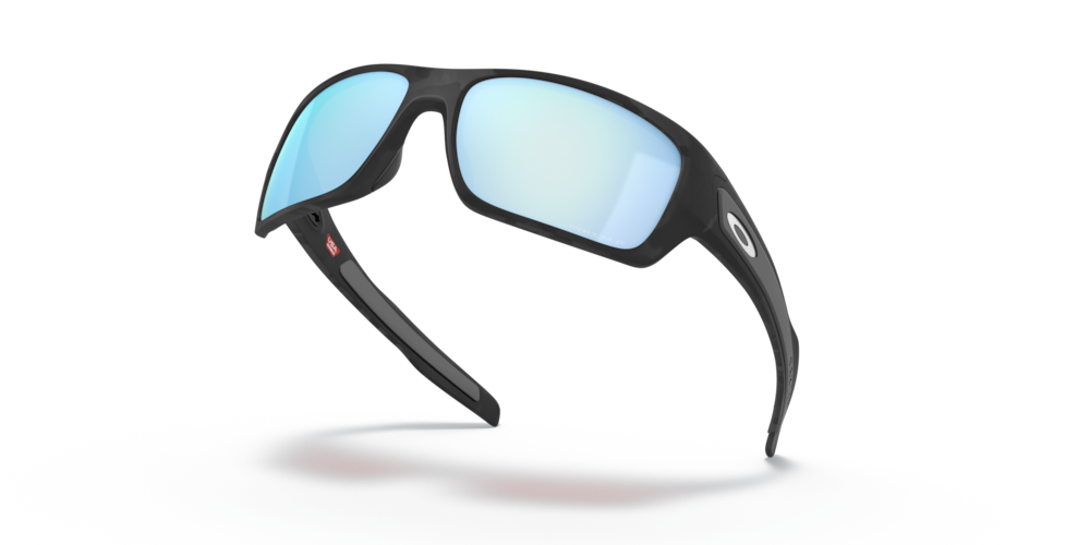 Oakley Sunglass Turbine prizm deep water polarized Lenses with matte black camo Frame