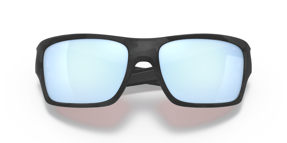 Oakley Sunglass Turbine prizm deep water polarized Lenses with matte black camo Frame