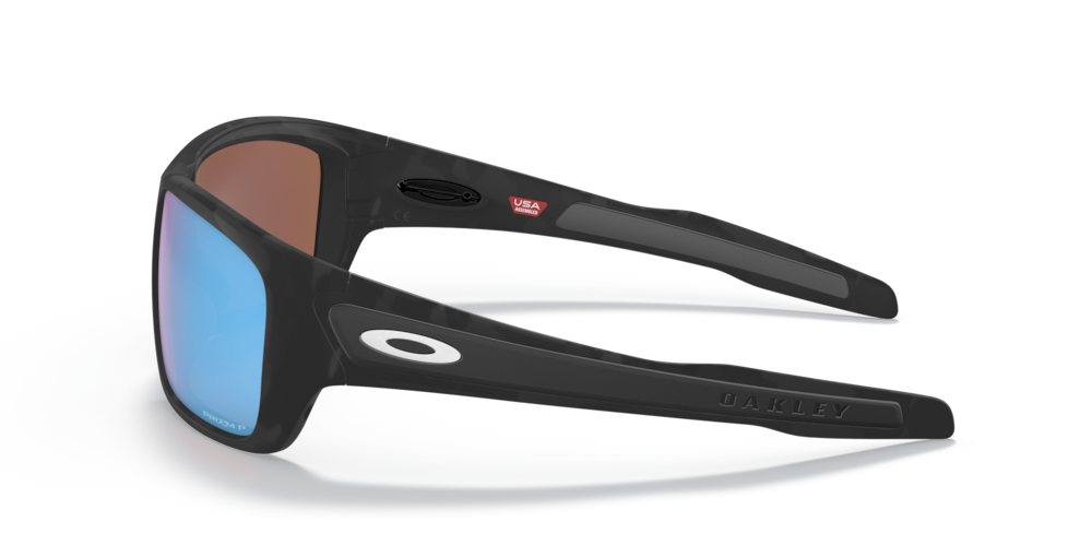 Oakley Sunglass Turbine prizm deep water polarized Lenses with matte black camo Frame