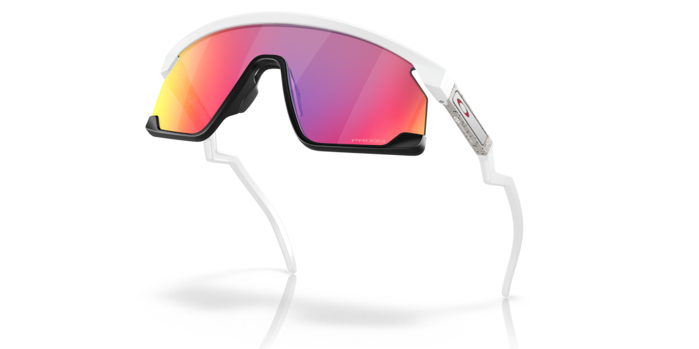 Oakley Sunglass BXTR prizm road Lenses with matte white Frame