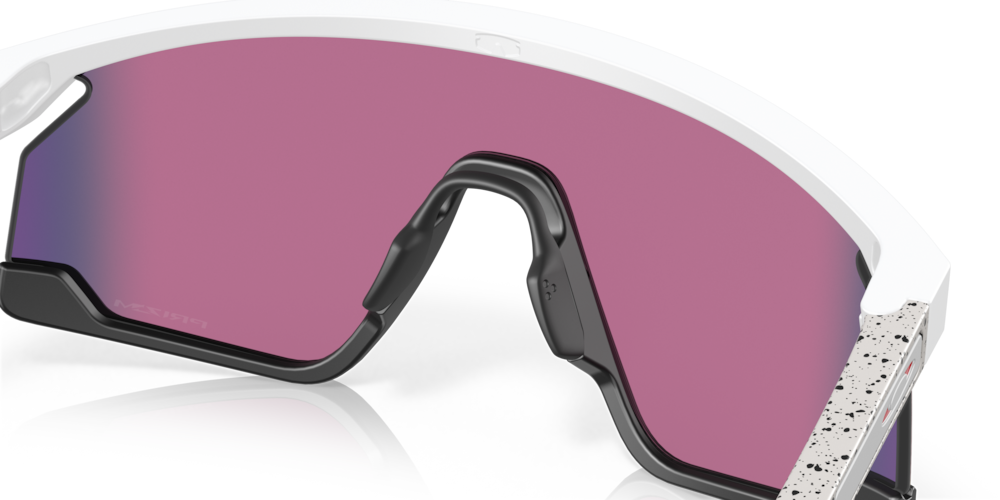 Oakley Sunglass BXTR prizm road Lenses with matte white Frame