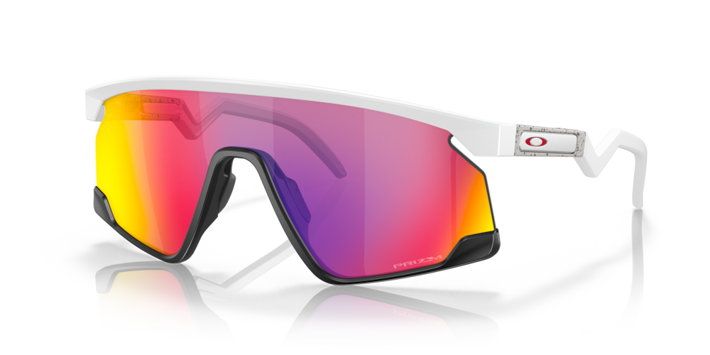 Oakley Sunglass BXTR prizm road Lenses with matte white Frame