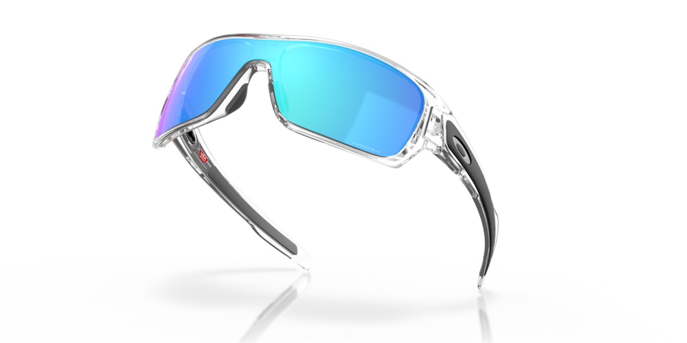 Oakley Sunglass Turbine Rotor prizm sapphire Lenses with polished clear Frame