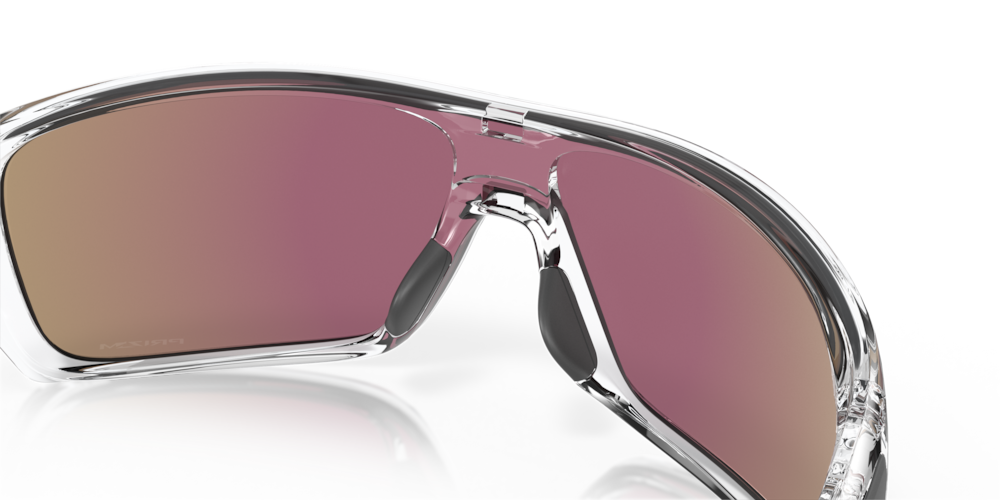 Oakley Sunglass Turbine Rotor prizm sapphire Lenses with polished clear Frame