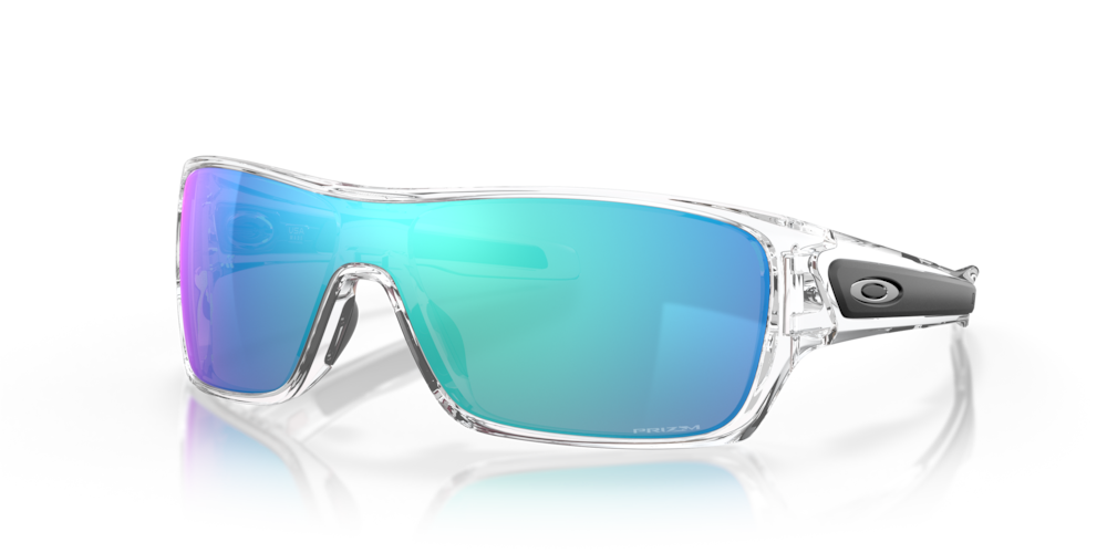 Oakley Sunglass Turbine Rotor prizm sapphire Lenses with polished clear Frame