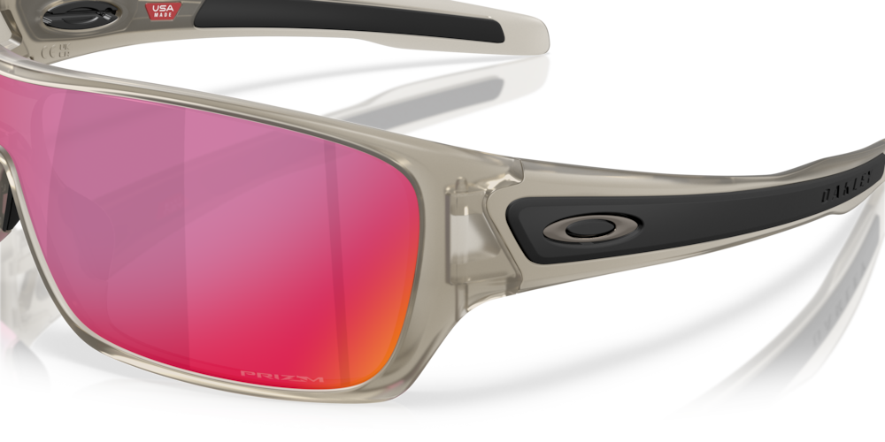 Oakley Sunglass Turbine Rotor prizm road Lenses with matte transparent grey ink Frame