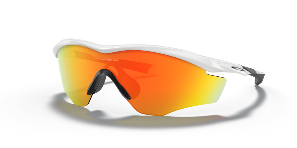 Oakley M2 Frame XL Sport Sunglasses (Fire Iridium/Polished White) | Cycling Gears Hub