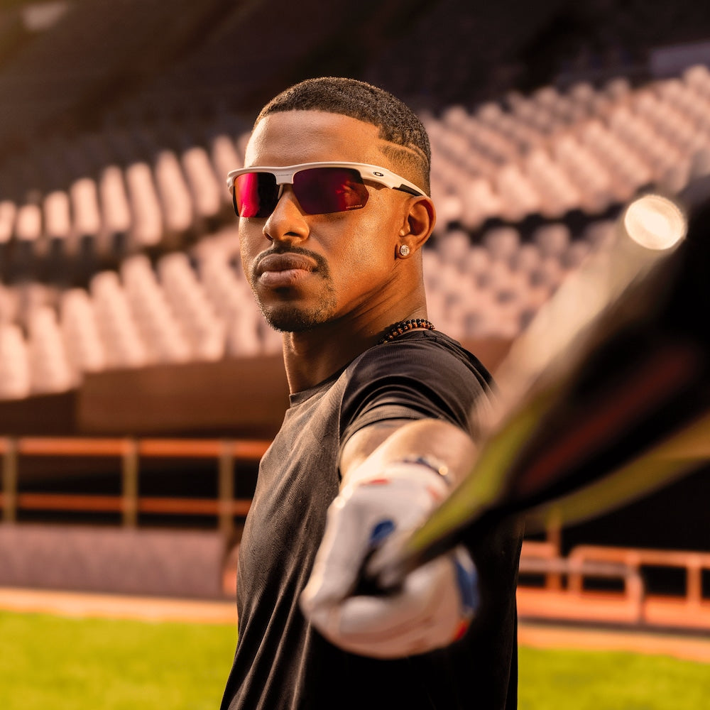 Oakley sunglass BiSphaera™ prizm field Lenses with matte white Frame