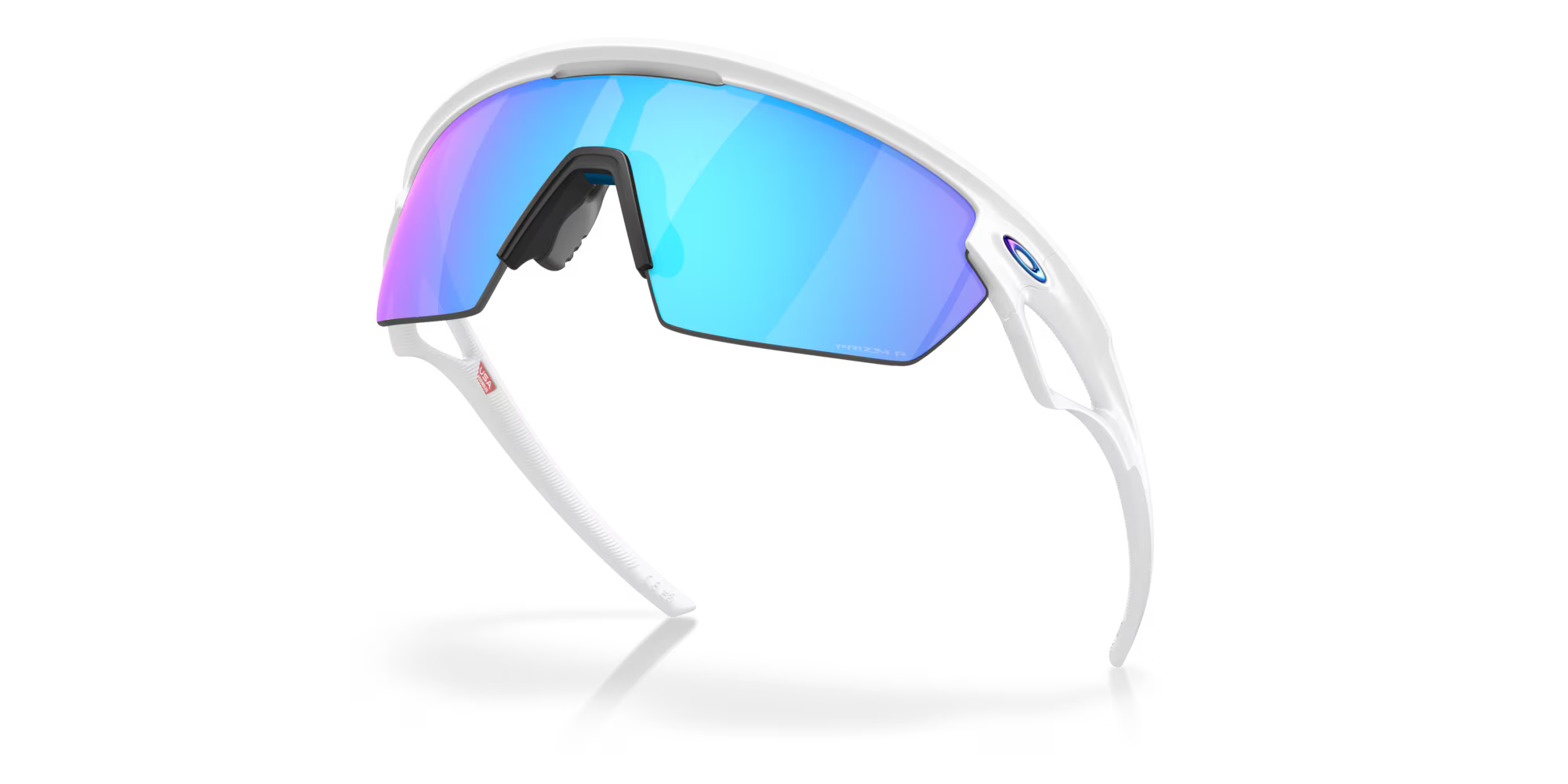 Oakley Sphaera™ Sunglasses – Prizm Sapphire Polarized Lenses with Matte White Frame