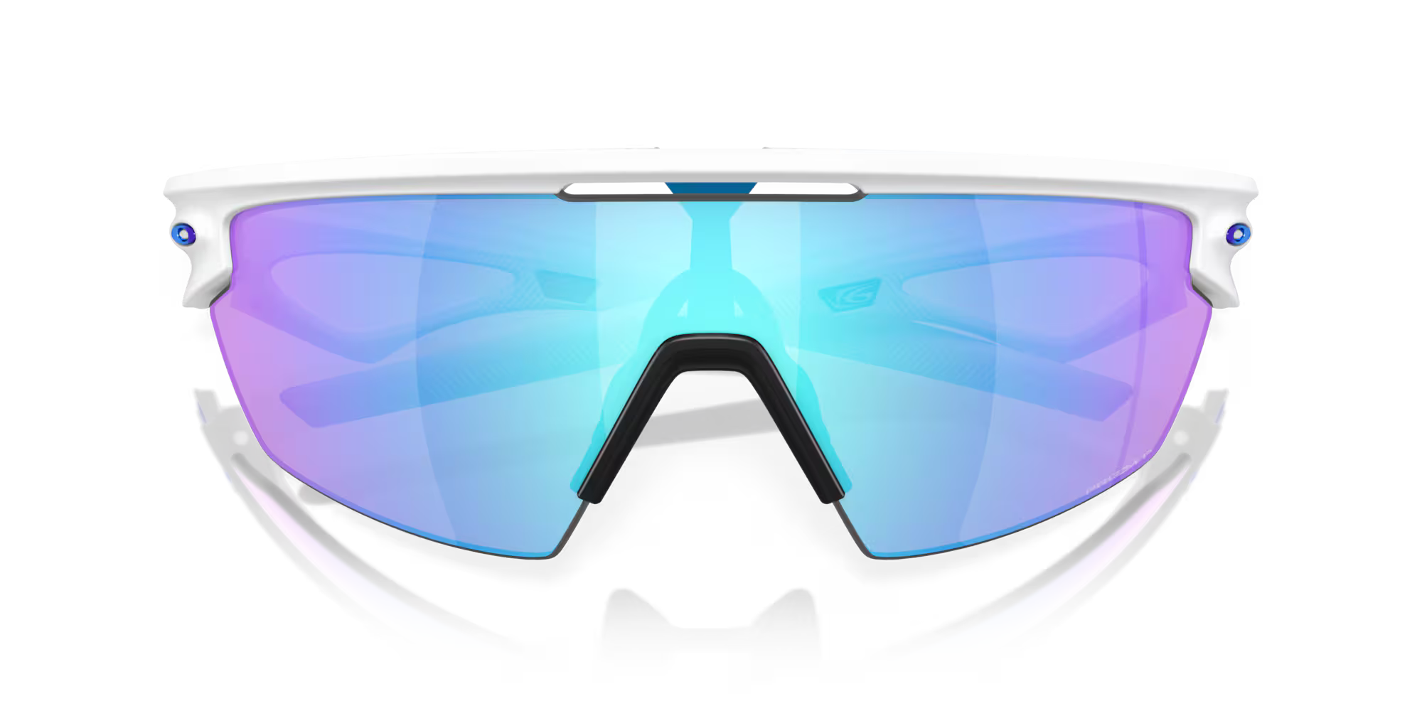 Oakley Sphaera™ Sunglasses – Prizm Sapphire Polarized Lenses with Matte White Frame