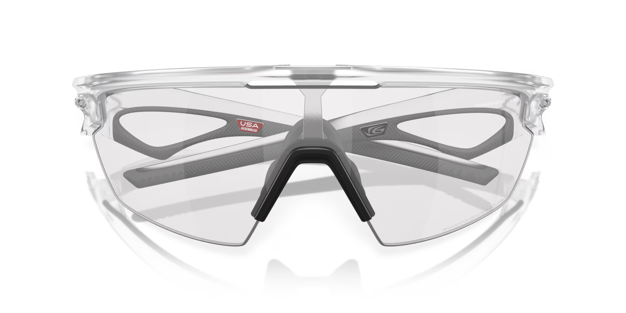 Oakley Sphaera™ Sunglasses – Clear to Black Iridium Photochromic Lenses with Matte Clear Frame