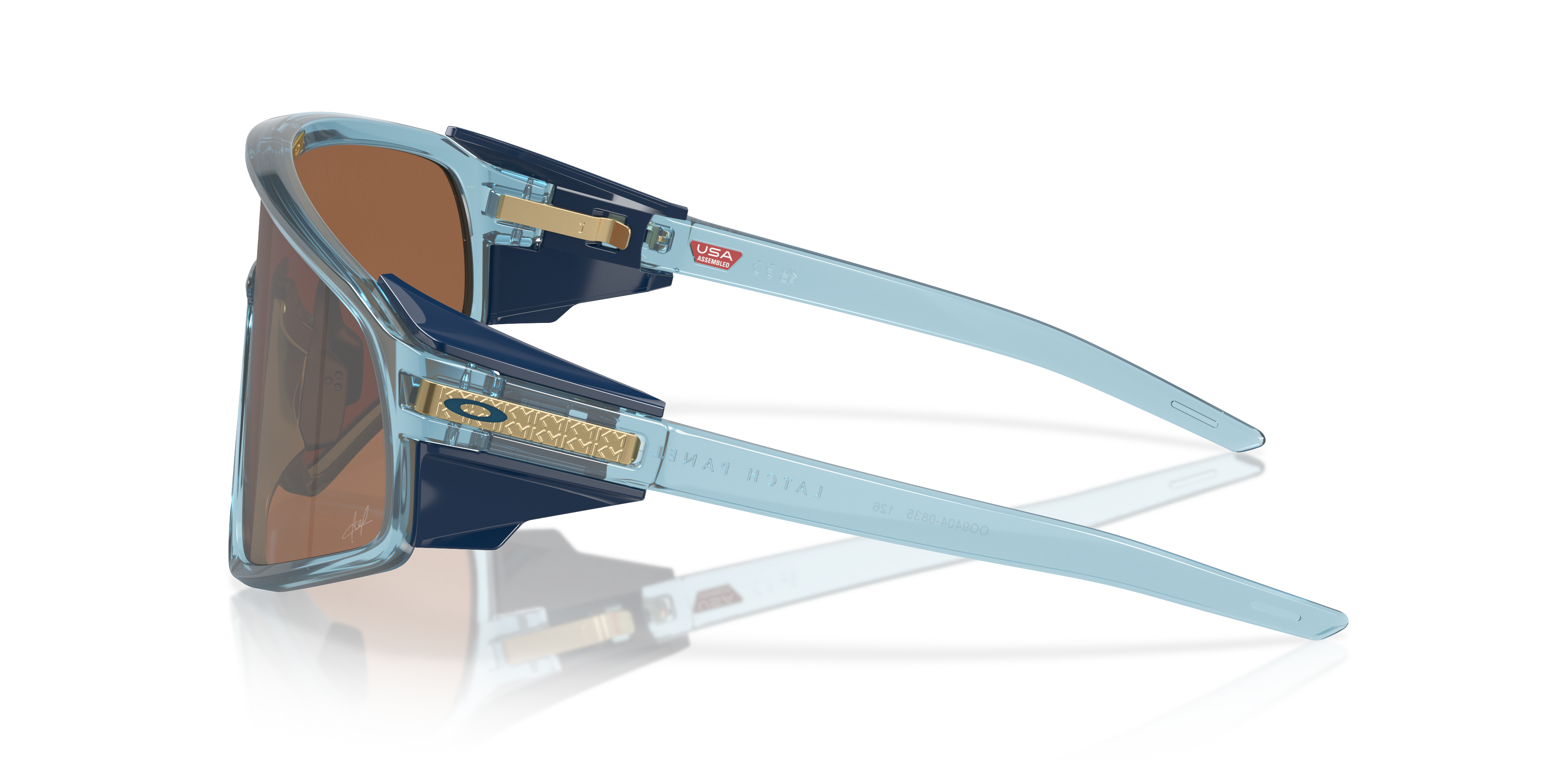 Oakley Latch Panel Trans Stonewash sunglasses with Prizm Tungsten shield lens