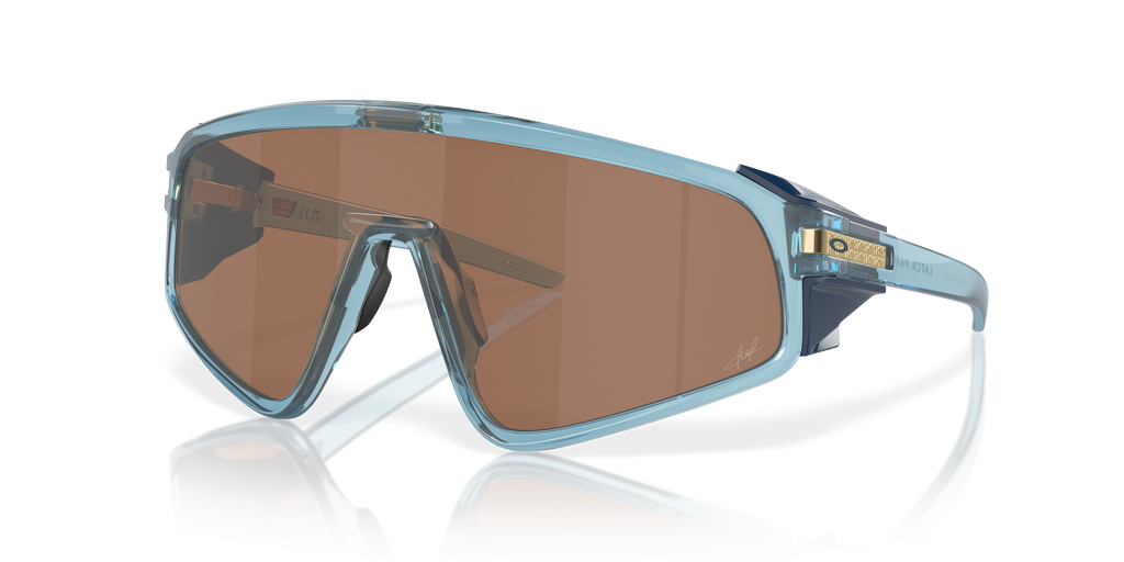 Oakley Latch Panel Trans Stonewash sunglasses with Prizm Tungsten shield lens