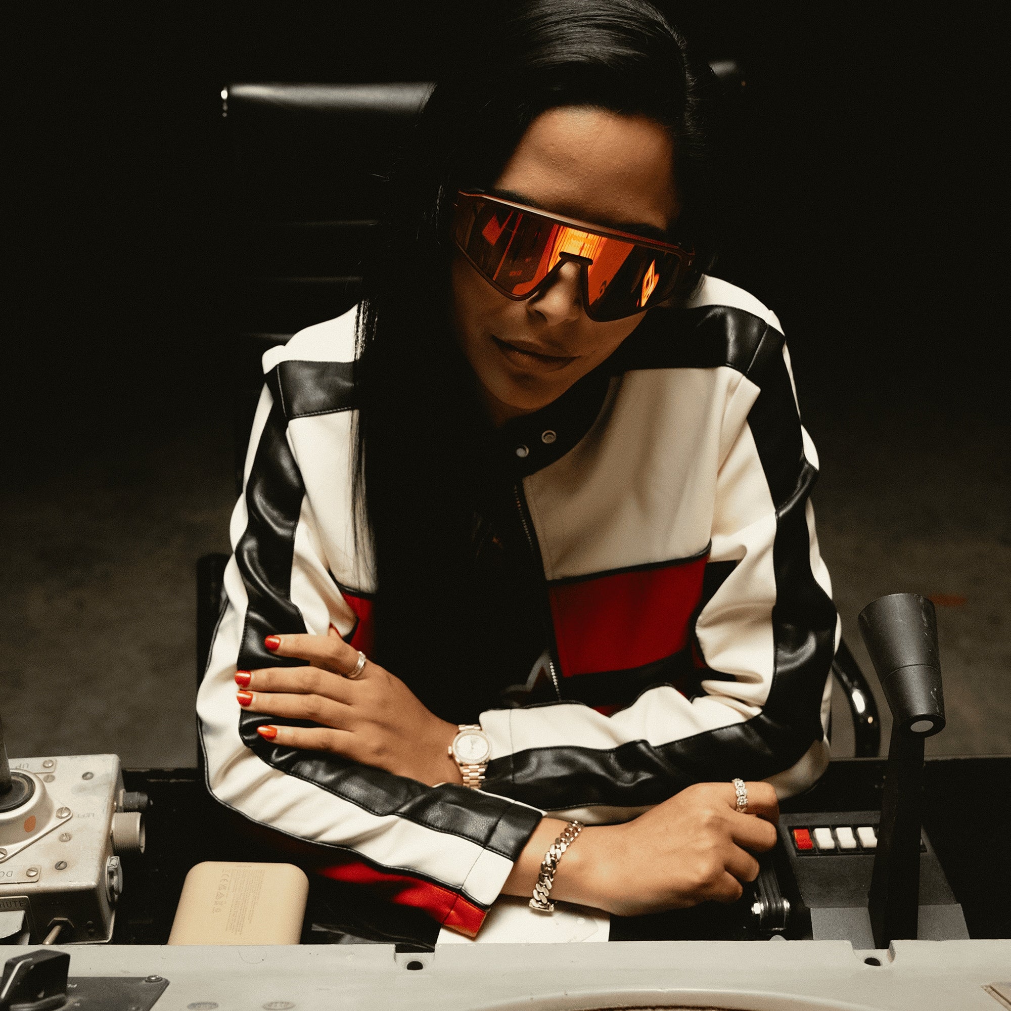 Oakley Latch Panel Raceworn Red Knight sunglasses with Prizm Ruby shield lens