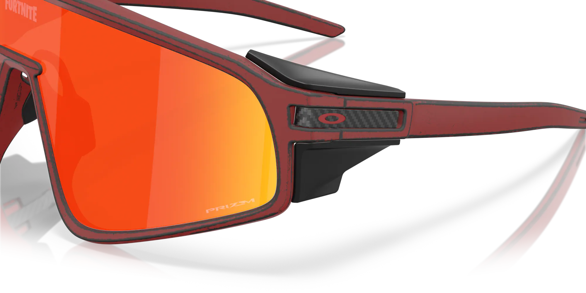 Oakley Latch Panel Raceworn Red Knight sunglasses with Prizm Ruby shield lens