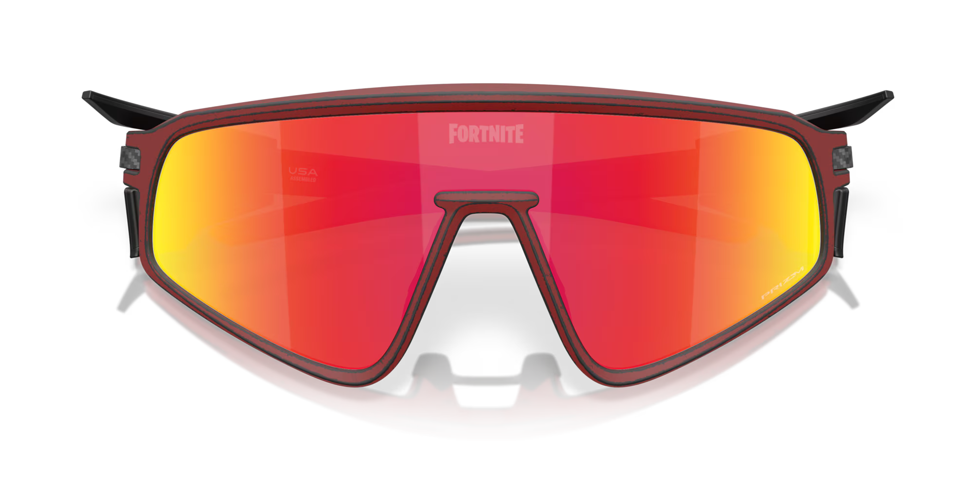 Oakley Latch Panel Raceworn Red Knight sunglasses with Prizm Ruby shield lens