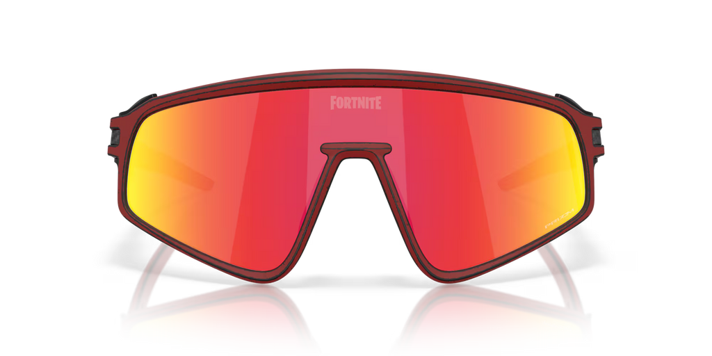 Oakley Latch Panel Raceworn Red Knight sunglasses with Prizm Ruby shield lens