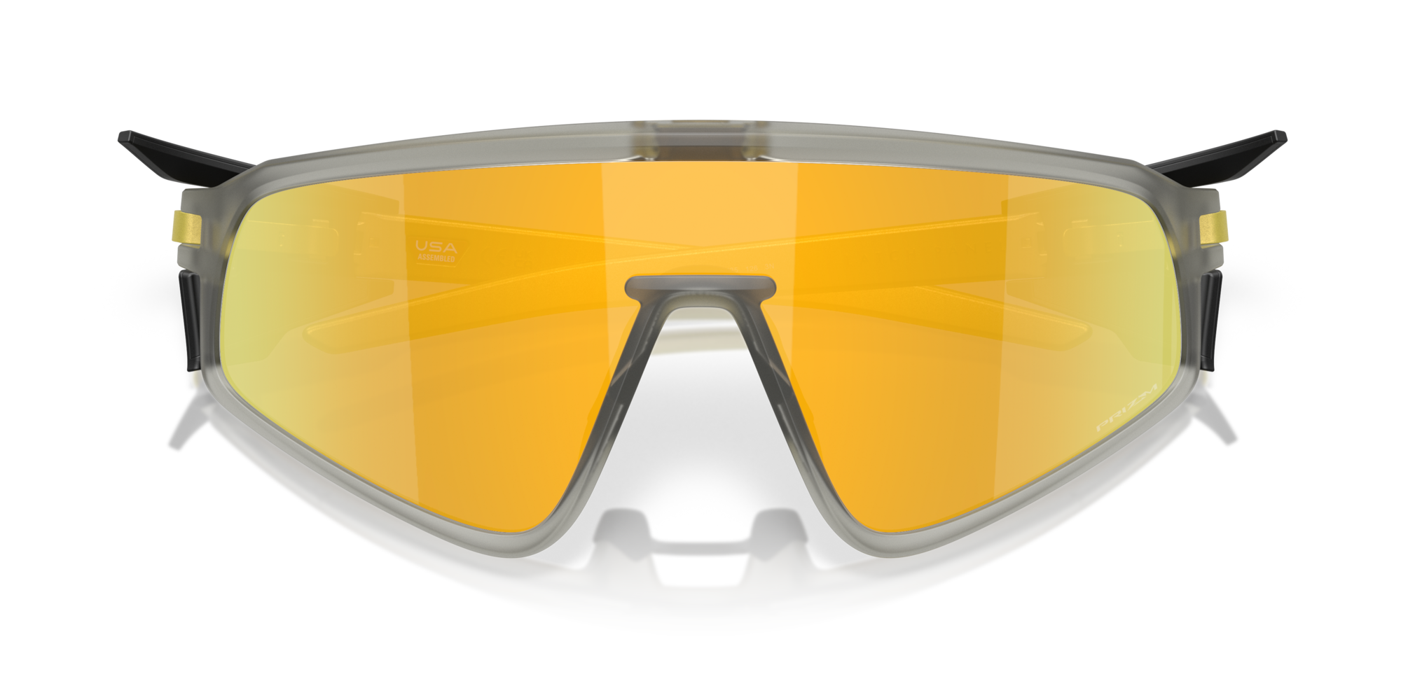 Oakley Latch Panel Alloy Collection matte grey ink sunglasses with Prizm 24K shield lens