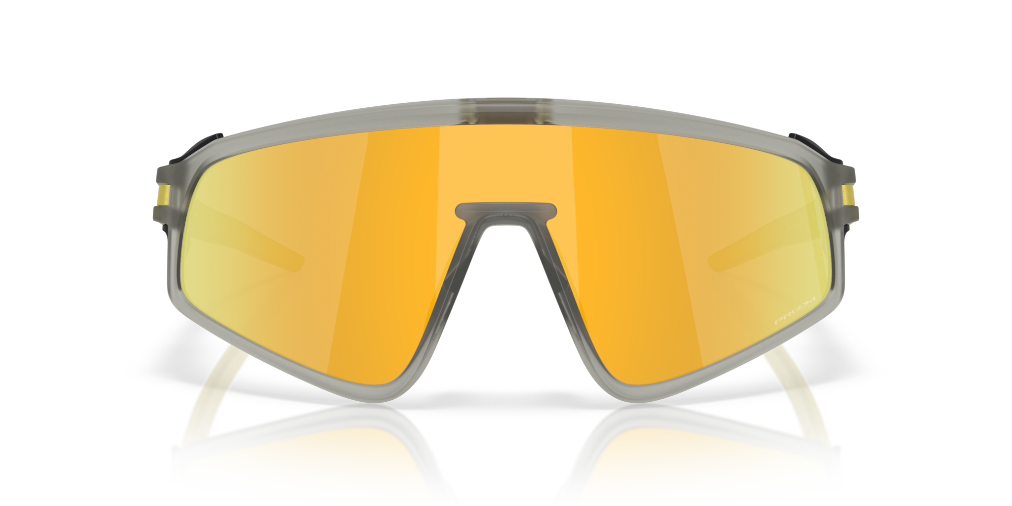 Oakley Latch Panel Alloy Collection matte grey ink sunglasses with Prizm 24K shield lens