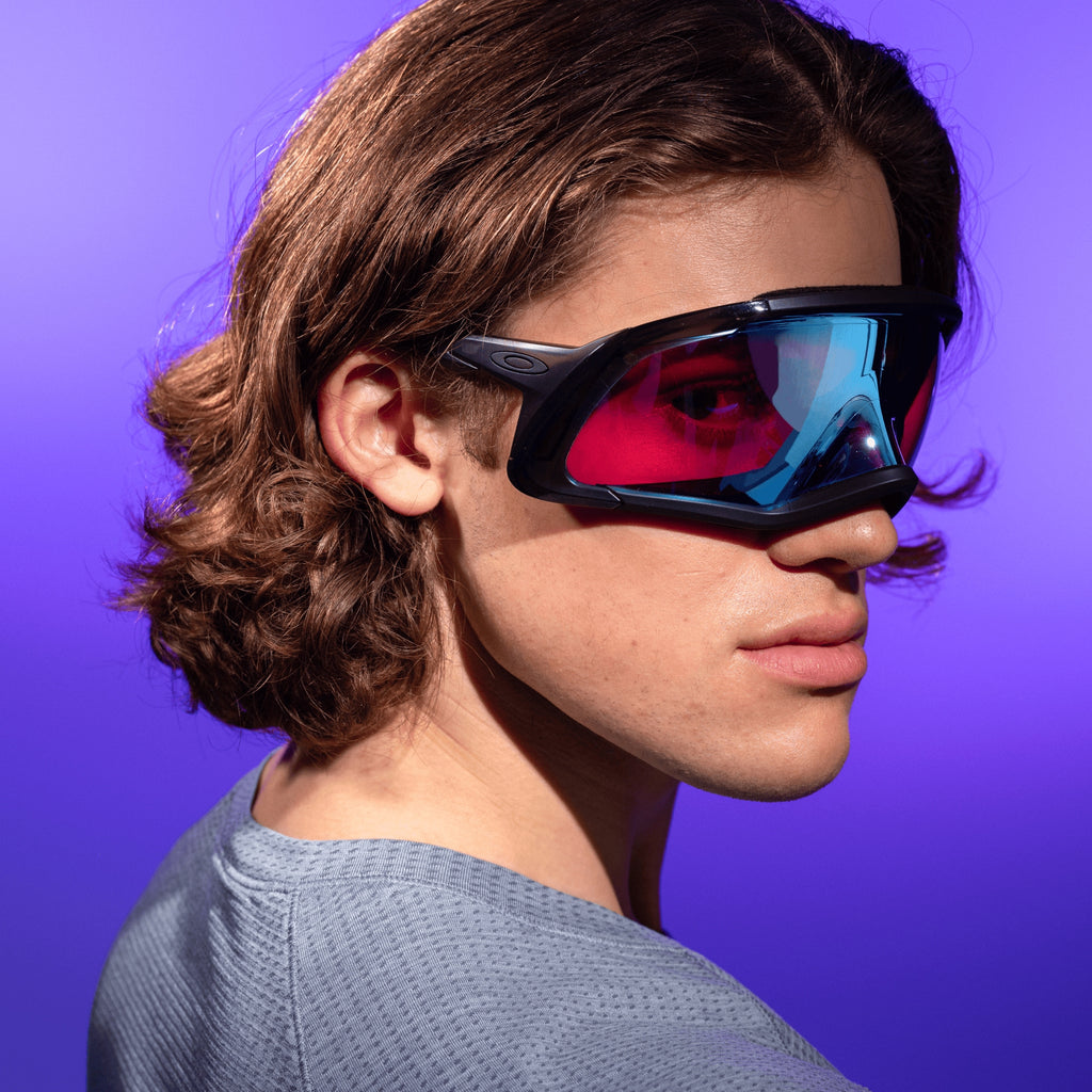 Oakley Flex Scape Sunglasses – Prizm Snow Sapphire Lens with Matte Grey Smoke Frame