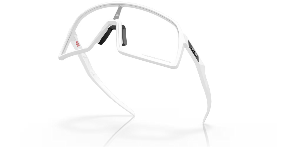 Oakley Sutro Sunglasses – Clear to Black Iridium Photochromic Lenses with Matte White Frame