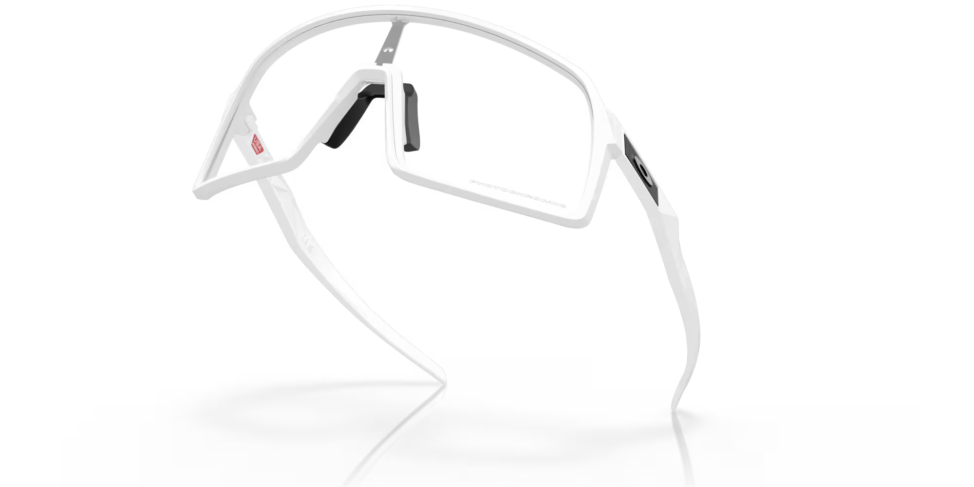 Oakley Sutro Sunglasses – Clear to Black Iridium Photochromic Lenses with Matte White Frame