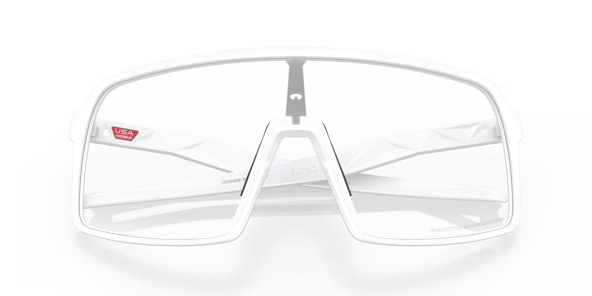 Oakley Sutro Sunglasses – Clear to Black Iridium Photochromic Lenses with Matte White Frame
