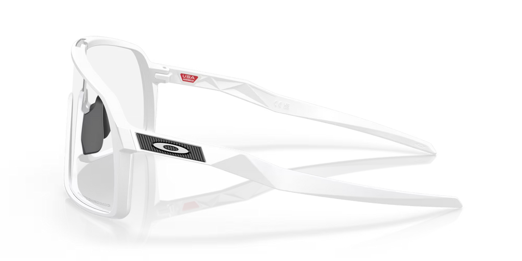 Oakley Sutro Sunglasses – Clear to Black Iridium Photochromic Lenses with Matte White Frame