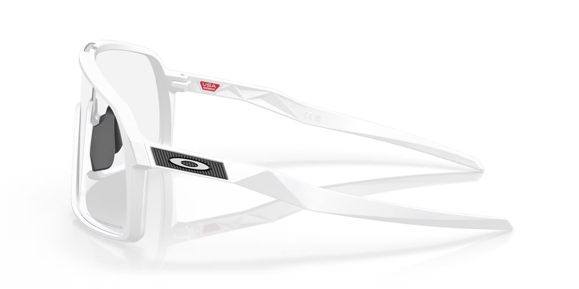 Oakley Sutro Sunglasses – Clear to Black Iridium Photochromic Lenses with Matte White Frame