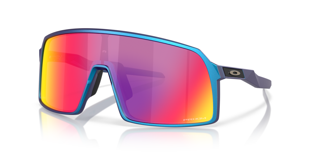 Oakley Sunglass Sutro prizm road Lenses with matte cyan/blue colorshift Frame