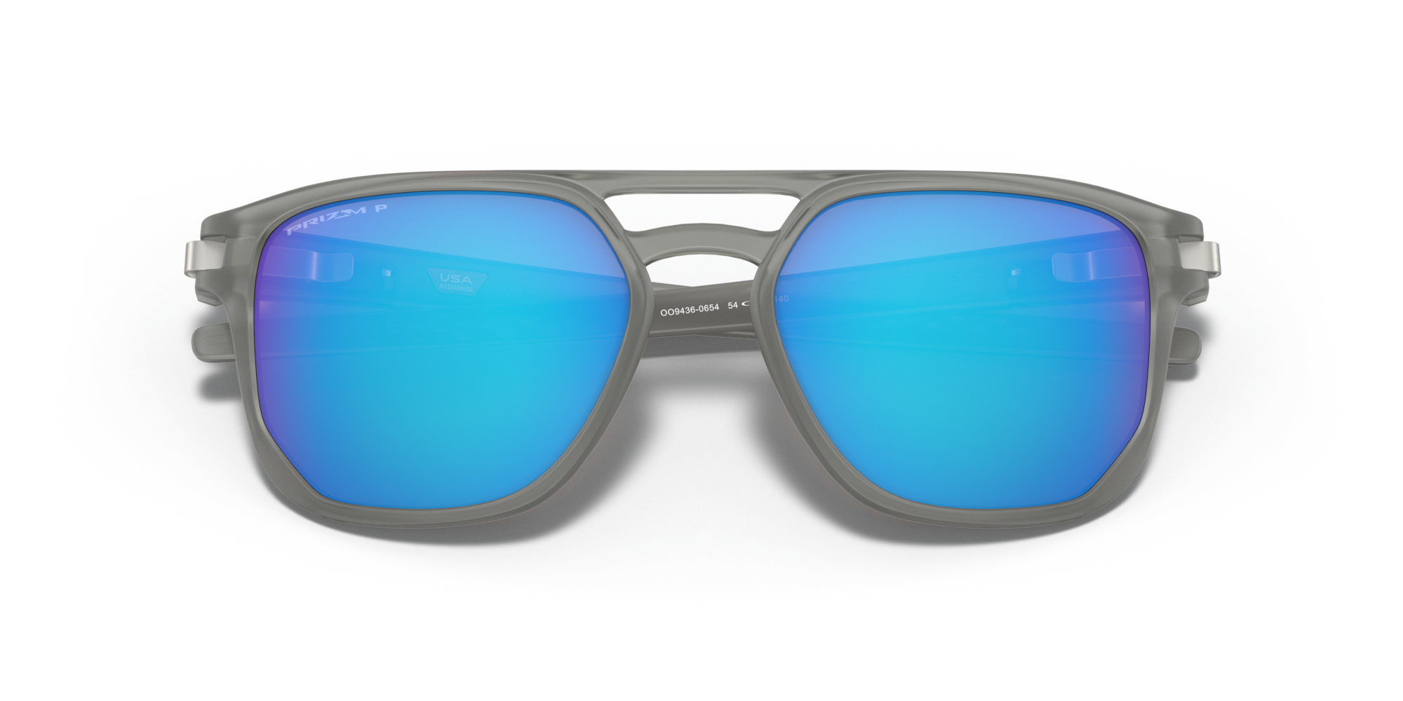 Oakley Latch Beta matte grey ink sunglasses with Prizm Sapphire polarized lenses