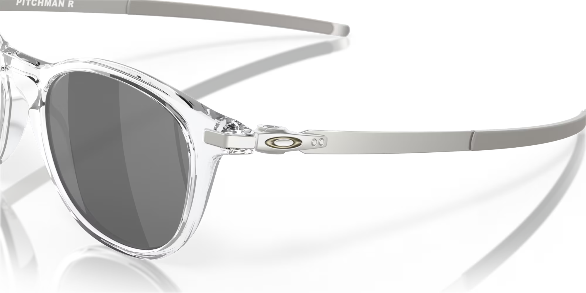 Oakley Pitchman R polished clear sunglasses with Prizm Black lenses