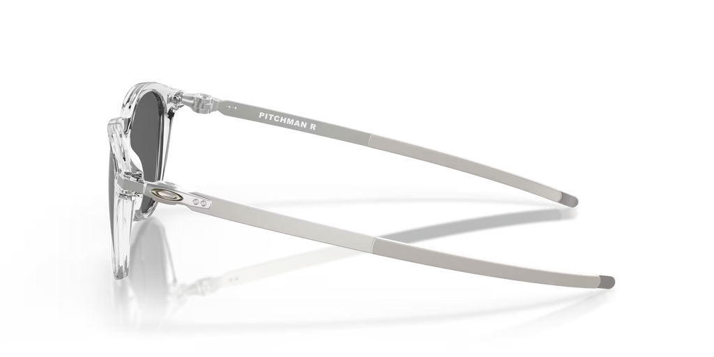 Oakley Pitchman R polished clear sunglasses with Prizm Black lenses