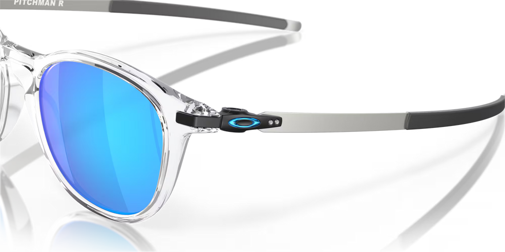 Oakley Pitchman R polished clear sunglasses with Prizm Sapphire lenses