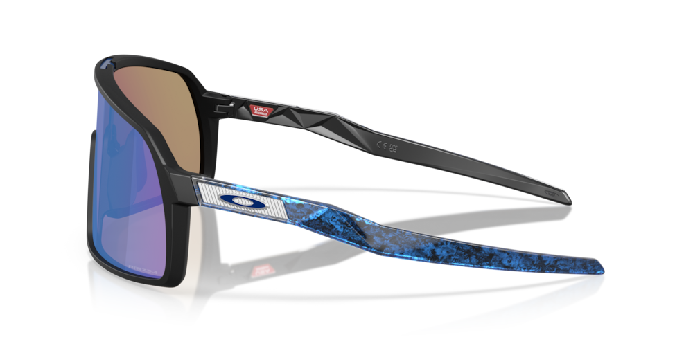 Oakley Sunglass Sutro S Fathom Collection prizm sapphire Lenses with matte black Frame