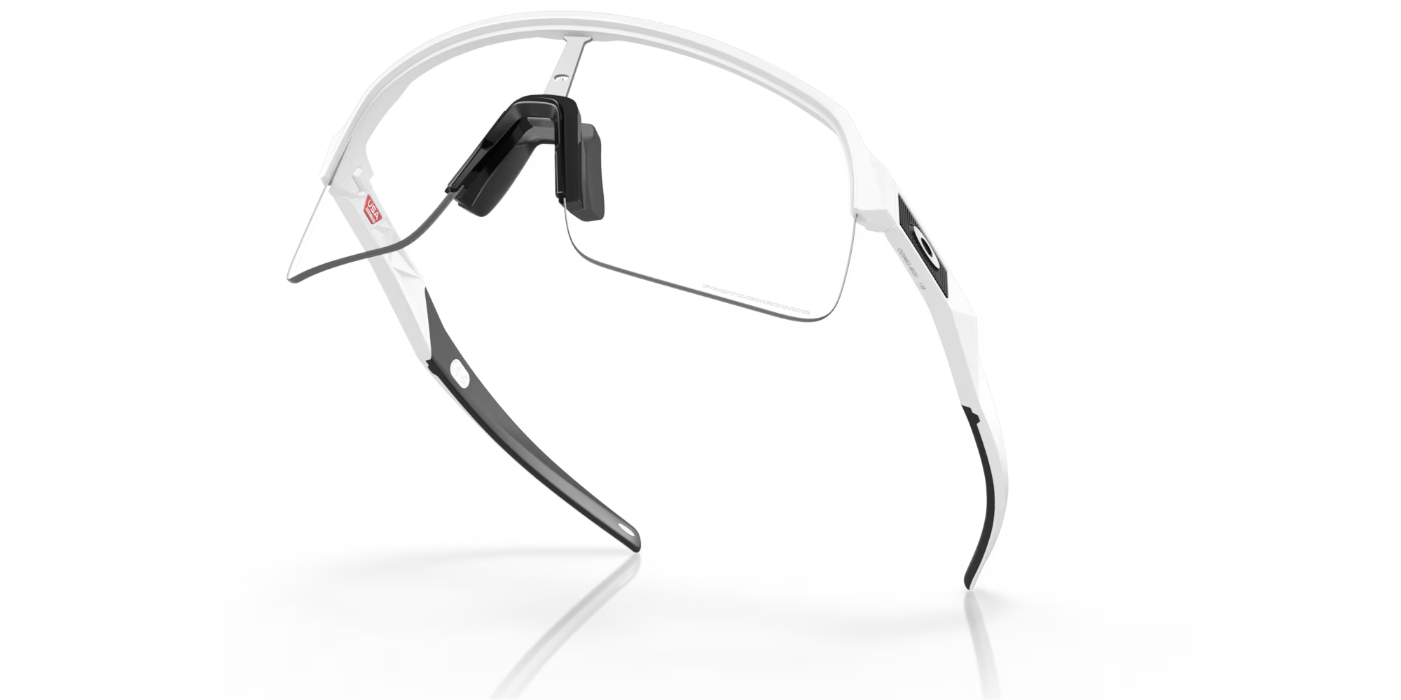Oakley Sutro Lite Sunglasses – Clear to Black Iridium Photochromic Lenses with Matte White Frame