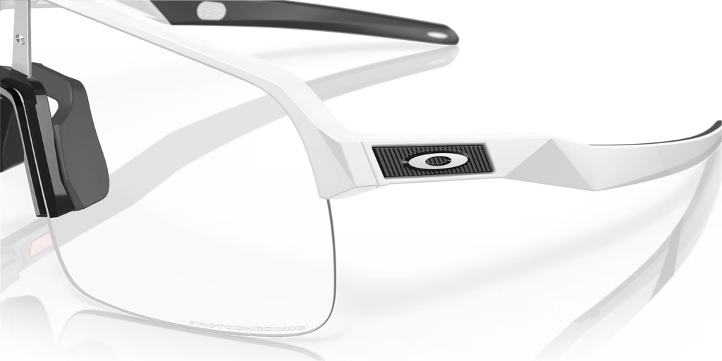 Oakley Sutro Lite Sunglasses – Clear to Black Iridium Photochromic Lenses with Matte White Frame