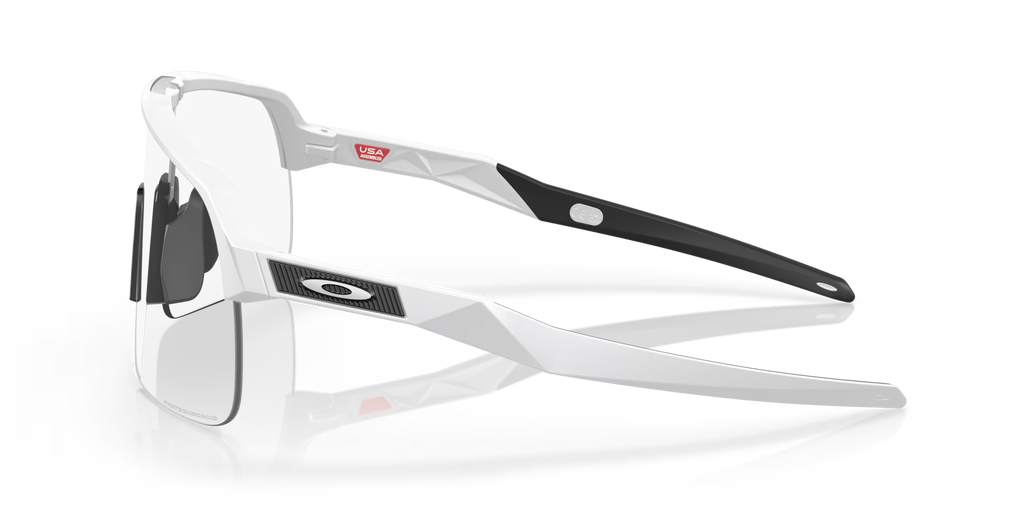 Oakley Sutro Lite Sunglasses – Clear to Black Iridium Photochromic Lenses with Matte White Frame
