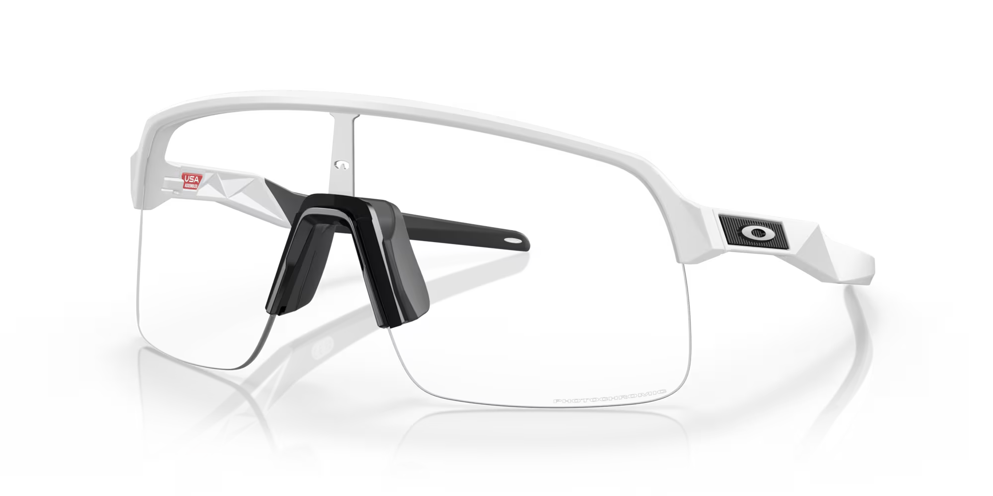 Oakley Sutro Lite Sunglasses – Clear to Black Iridium Photochromic Lenses with Matte White Frame