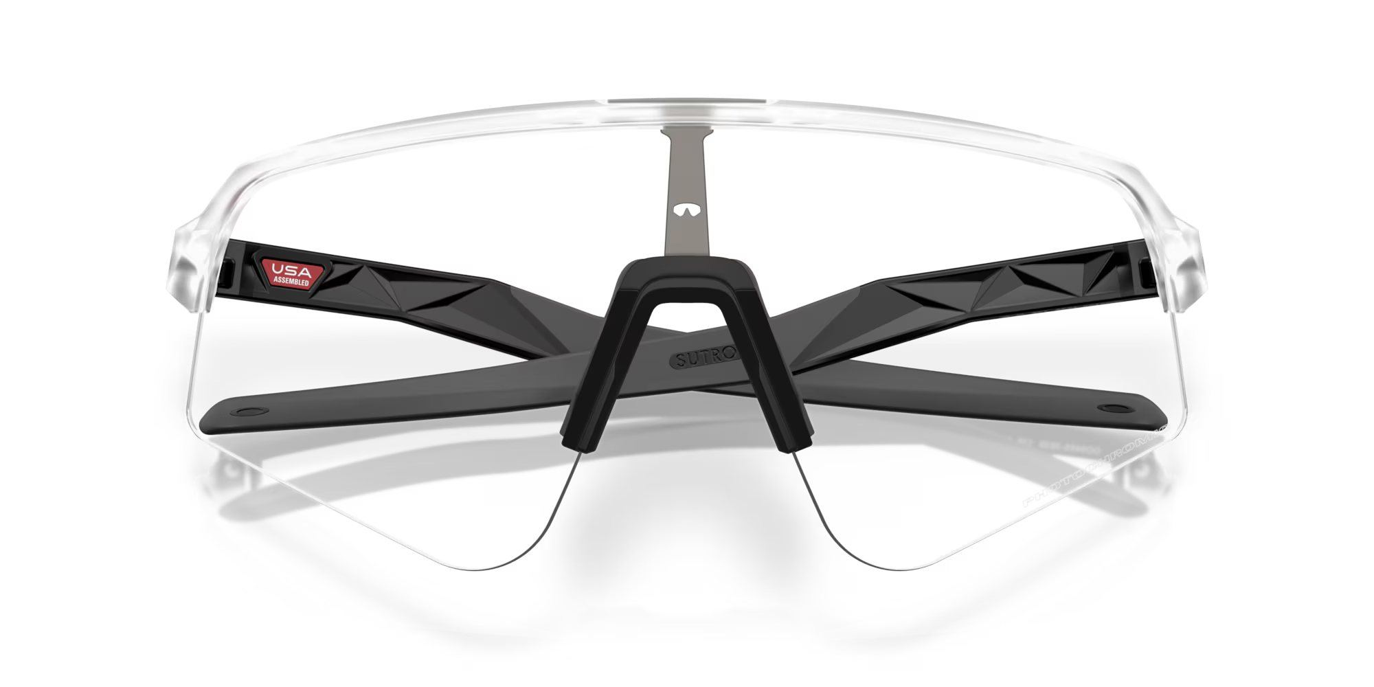 Oakley Sutro Lite (Low Bridge Fit) Sunglasses – Clear to Black Iridium Photochromic Lens with Matte Clear Frame