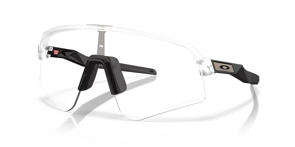 Oakley Sutro Lite (Low Bridge Fit) Sunglasses – Clear to Black Iridium Photochromic Lens with Matte Clear Frame