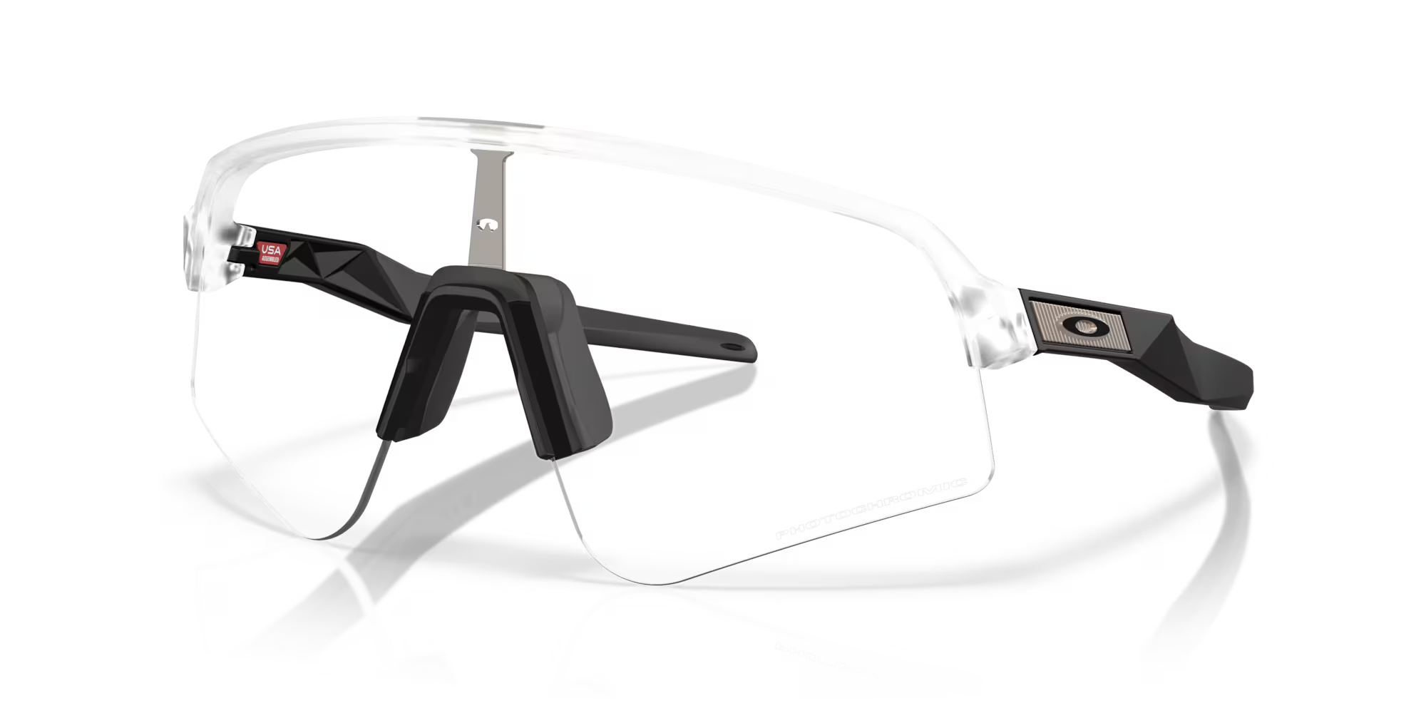 Oakley Sutro Lite (Low Bridge Fit) Sunglasses – Clear to Black Iridium Photochromic Lens with Matte Clear Frame