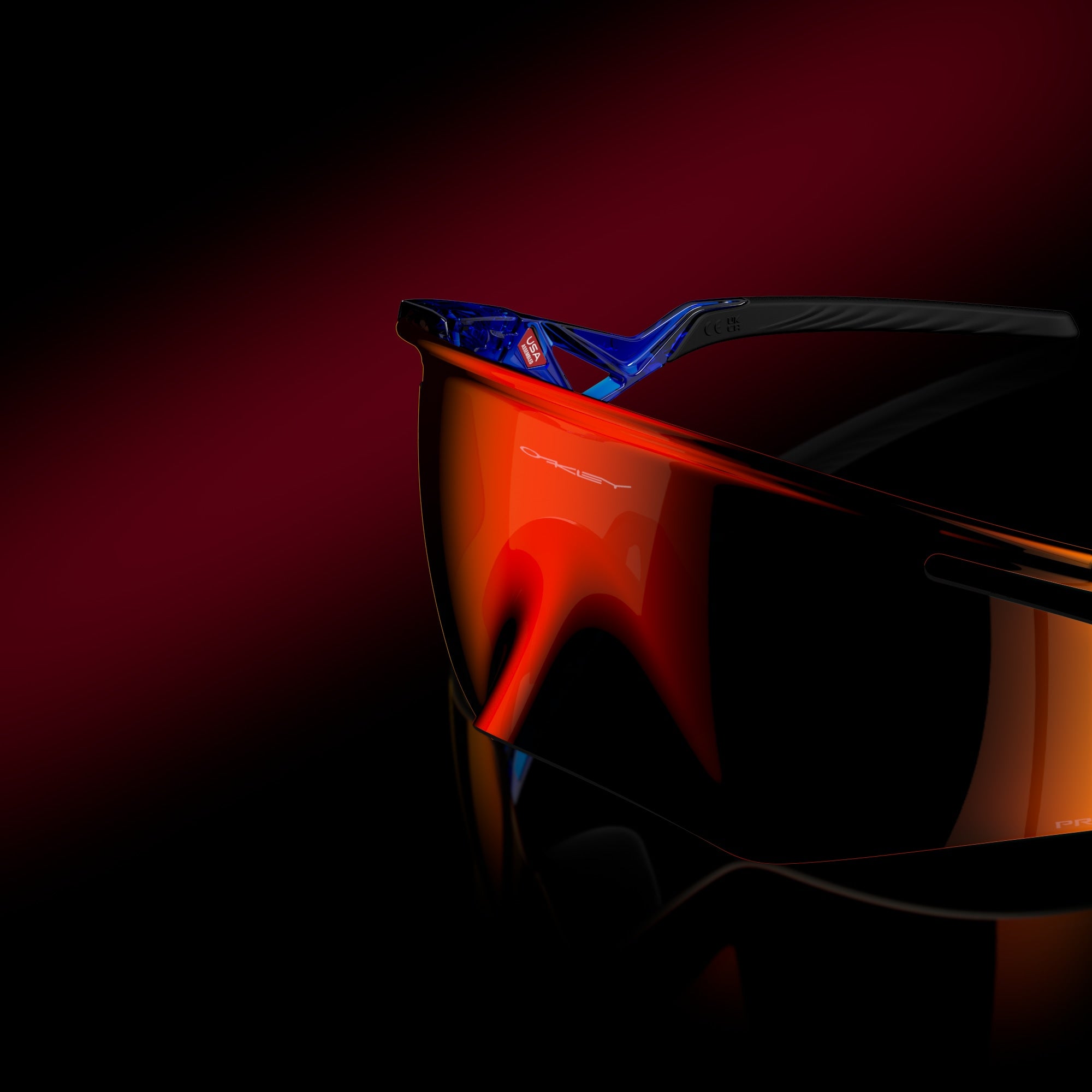 Oakley QNTM Kato™ Sunglasses – Prizm Ruby Lens with Crystal Blue Frame