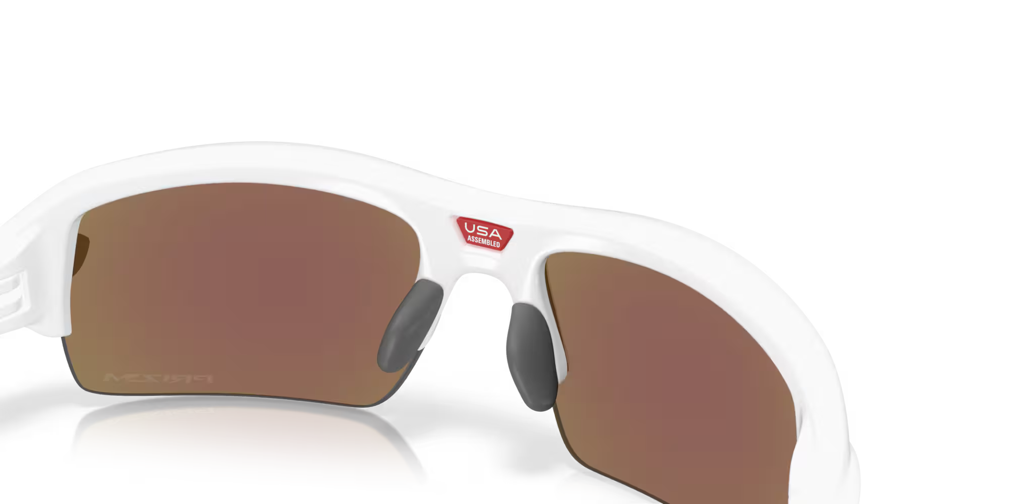 Oakley Flak 2.0 S polished white sunglasses with Prizm Sapphire lenses