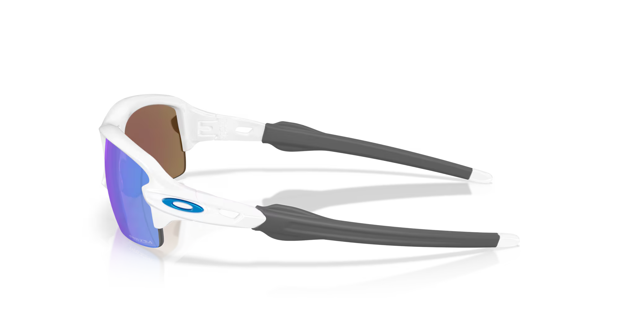 Oakley Flak 2.0 S polished white sunglasses with Prizm Sapphire lenses